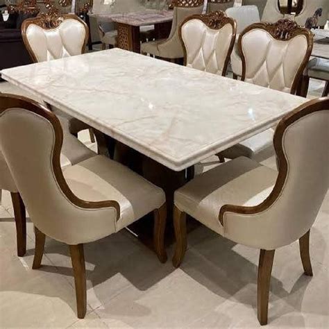 Rectangular Italian Marble Dining Table Seater 55 OFF