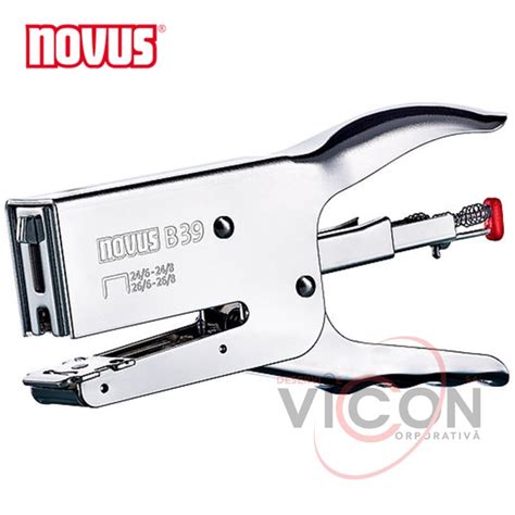 Мощный степлер-плаер на 50 листов Novus B 39 Хромированный
