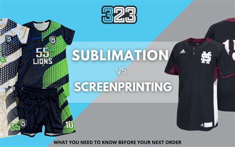 Sublimation vs. Screen Printing: What You Need To Know | 323 Sports