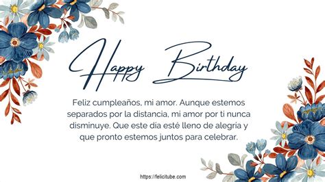 Saludos de Cumpleaños y Frases de Felicitación para un Amor a Distancia