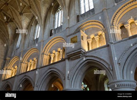 Interior arches of Malmesbury Abbey, Malmesbury, Wiltshire, United ...