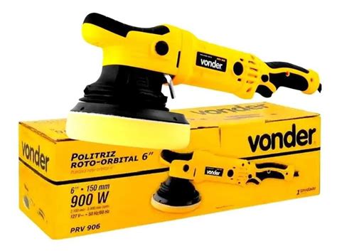 Politriz Roto Orbital 6 Pol 150mm 900w 127v VONDER PRV 906 Politriz