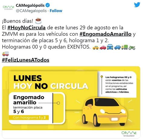 Hoy No Circula CDMX Y Edomex Restricciones Para Este Lunes 29 De