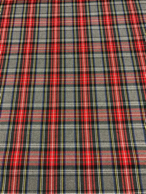 Grey and Red Tartan – Affordable Textiles