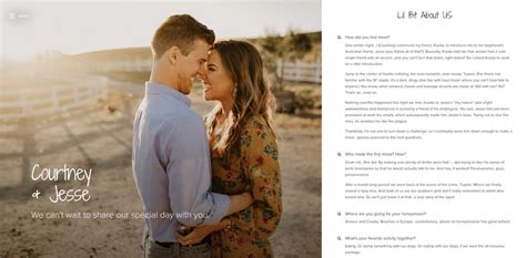 Our Story Wedding Website Examples – The FSHN