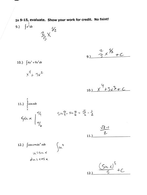 Mr Suominen S Math Homepage Ap Calculus Unit Practice Answers