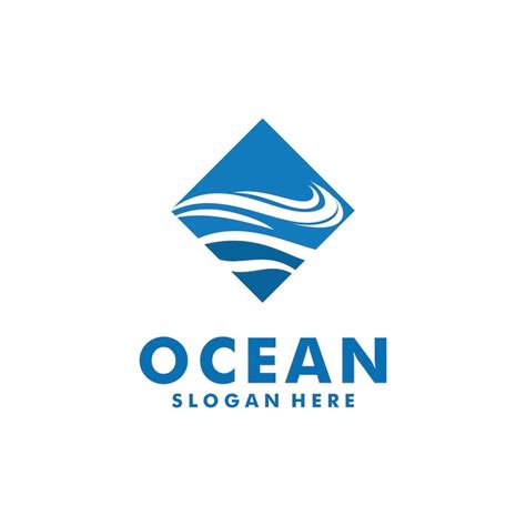 Vetor De Logotipo De Ondas Do Mar Logotipo De Ondas Do Mar Modelo De