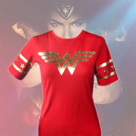 S M L Xl Xxl Wonder Woman Costume Women Tshirt Female Dc Cartoon Film