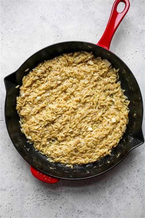 One Skillet Lemon Pepper Shrimp And Orzo Dishing Out Health