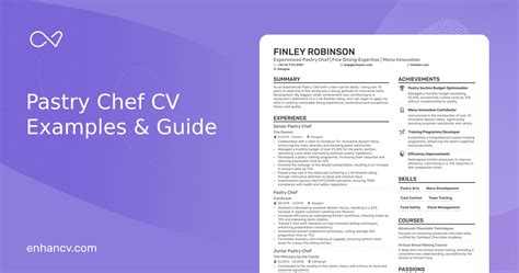 Pastry Chef Cv Examples And Guide For 2025