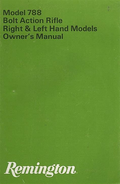 Remington 788 Owners Manual - Gun Catalogues & Books -- Late 1960's Onward