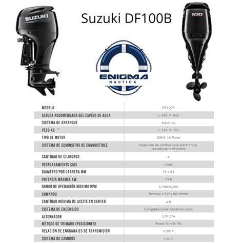 SUZUKI DF100B MOTOR FUERA DE BORDA 4 TIEMPOS Enigma Boats