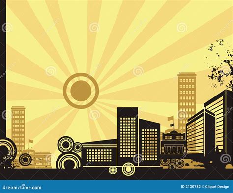 Sunrise City Background Series Stock Vector - Illustration of ...