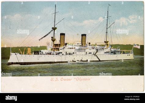 American Protected Cruiser Uss Olympia C6 Commissioned 1895 Flagship