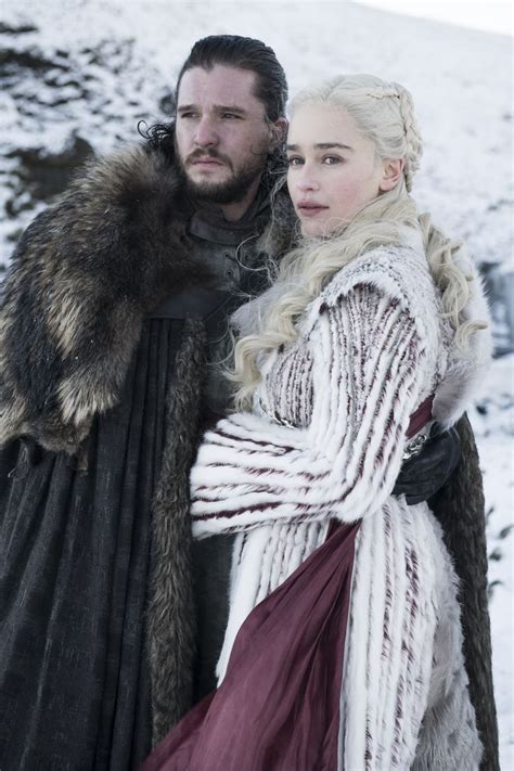 Jon Snow And Daenerys Targaryen In Got Season 8 Episode 1 Jon Snow
