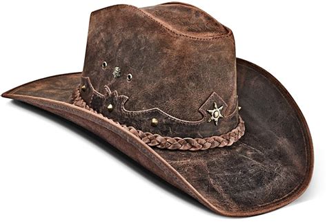 Mens Cowboy Hat Western Genuine Leather Hats Texas Hat Etsy