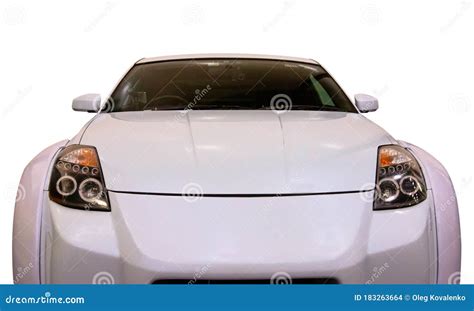 Japanese Tuning Sports Car Nissan 350z White Background Front View