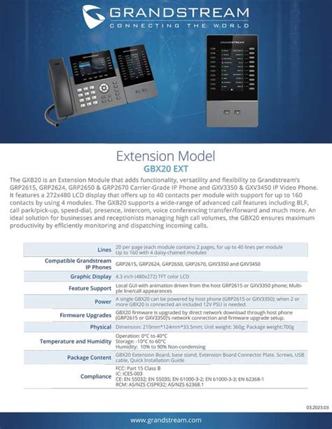 Grandstream Gbx Ext Ip Phone Extension Module