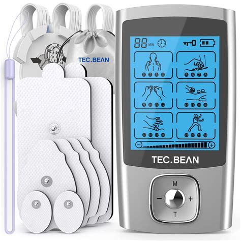 TEC BEAN 24 Modes TENS Unit Muscle Stimulator 8 Electrode Pads