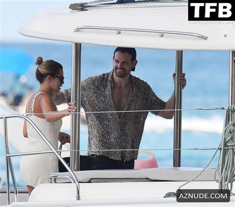 Montana Brown Sexy Seen Showing Off Her Toned Beach Body In A White Bikini At The Catamaran