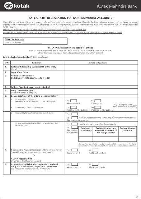 09 Fatcacrs Declaration For Non Individual Accounts