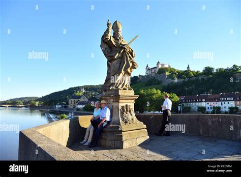 Germany Bavaria Upper Franconia Region Wurzburg Statue Of St Kilian