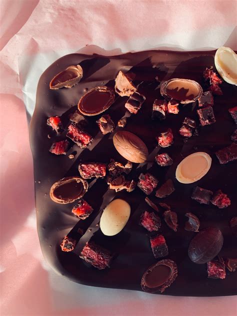 Dark Chocolate Cherry Easter Egg Bark Recipe