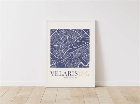 Velaris Print Velaris Street Map City Map Wall Art City - Etsy