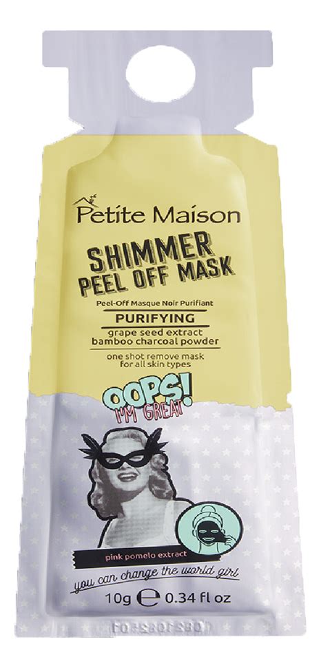 Petite Maison черная очищающая маска пленка shimmer peel off mask