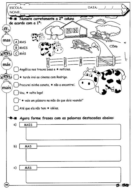 Blog Educa O De Valor Atividades Uso Do Mas M S E Mais