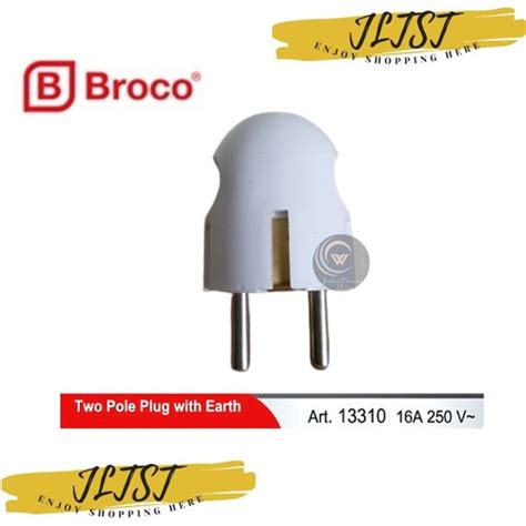 Jual Broco Steker Arde L Colokan Bulat Putih White New Gee Plug