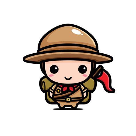 Cute Scout Character Vector Design 3672323 Vector Art At Vecteezy