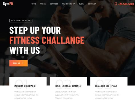 20+ Fitness or Gym Website Templates Free - TemplatesJungle.com