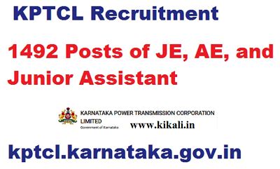 Kptcl Ae Je Jr Asst Recruitment Program Kikali In