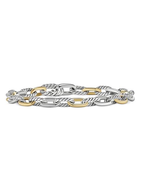 David Yurman Dy Madison® Chain Bracelet In Sterling Silver With 18k