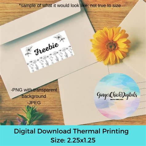 Thermal Label Thank You Sticker Small Business Digital Stickers