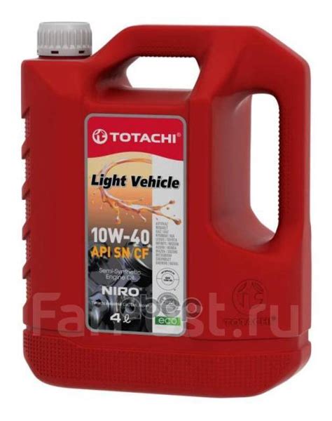 Моторное Масло Totachi Niro Lv Semi-Synthetic Sae 10W-40 Api Sp/Sn Plus ...