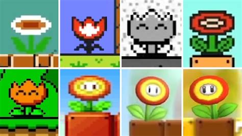 Fire Flower In All 2d Super Mario Gamestyles Youtube