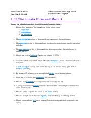 Understanding Sonata Form and Mozart | Course Hero