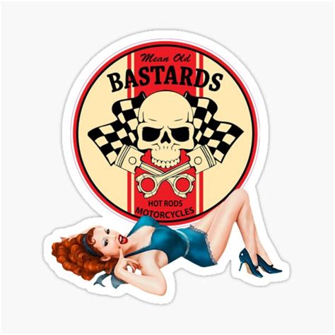 Hot Girl Rockabilly Garage Sticker For Sale By BlackRain1977 Redbubble
