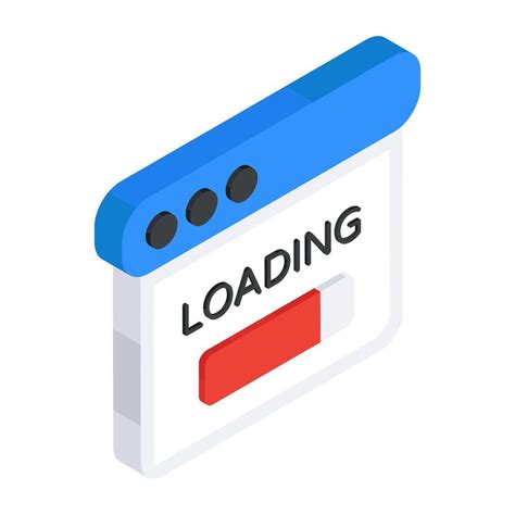 icon  website loading  flat isometric design   instant