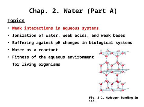 PPT Chap 2 Water Part A Topics Weak Interactions In Aqueous