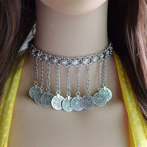 Buy Bohemian Gypsy Turkish Vintage Silver Choker