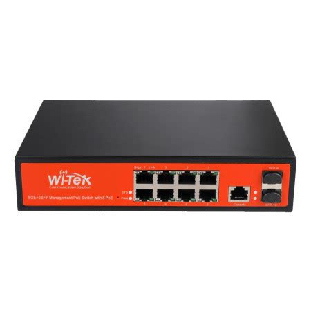 Wi Tek Wi Pms Gf Ge Sfp Ports V L Managed Poe Switch With Port