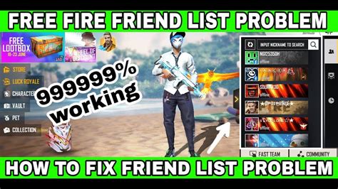 Free Fire Friend List Offline Problem How To Solve Free Fire Friend