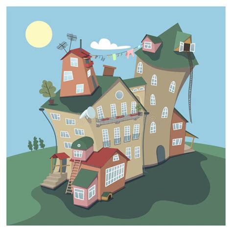 Very Strange House Stock Vector Illustration Of Concept 198166790