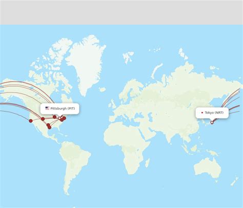 All Flight Routes From Tokyo To Pittsburgh Nrt To Pit Flight Routes