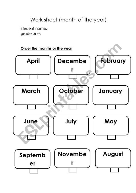 Months Of The Year Esl Worksheet By Sarandeep Worksheets Library