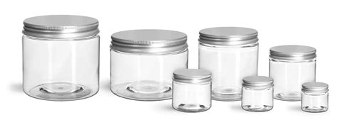 Frosted Glass Straight Sided Jars W Lined Aluminum Caps