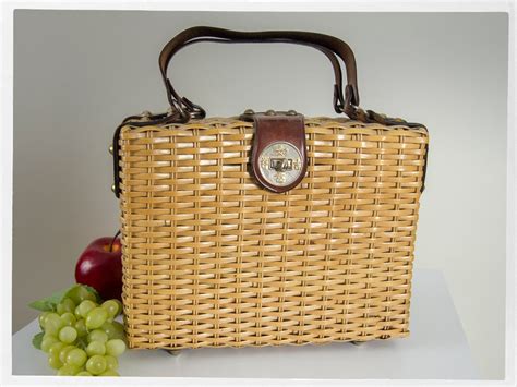 Vintage Er Geldb Rse Er Rattan Geldb Rse Er Rattan Handtasche